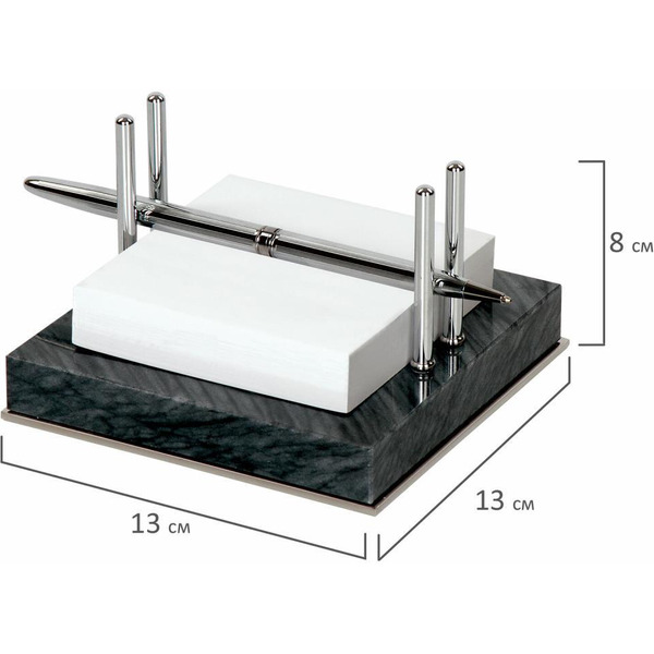 Набор настольный GALANT 231192 (8 предметов, черный мрамор/серебристые металл. детали)