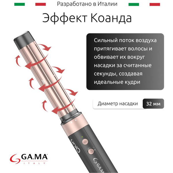 Мультистайлер GA.MA GH0113 uniQ AURA (черный/золотой)