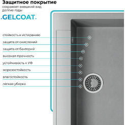Кухонная мойка Polygran Argo 760 (серый)