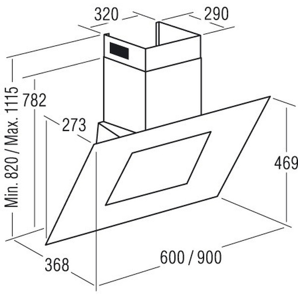 Вытяжка САТА THALASSA 900 XGBK