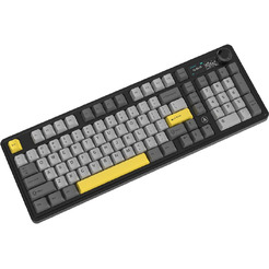 Компьютерная клавиатура AJAZZ AK980 V2 (черно-серая с желтым)