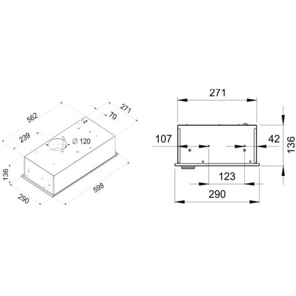 Вытяжка Ciarko Bongo 60 ivory