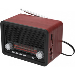 Радиоприемник RITMIX RPR-030 (черный/бордовый)