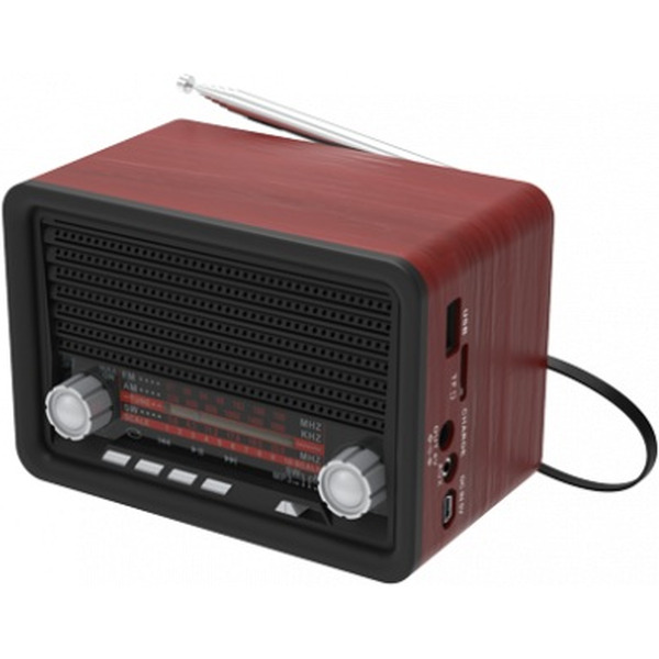 Радиоприемник RITMIX RPR-030 (черный/бордовый)