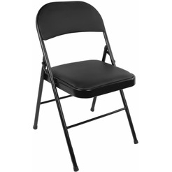 Стул складной BRABIX Golf Plus CF-003 КОМФОРТ (черный каркас, кожзам черный) 533026