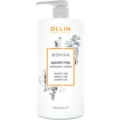 Шампунь для волос Ollin Professional BioNika Питание и блеск, 750 мл