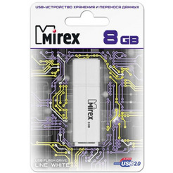 USB Flash MIREX Line White 8GB (13600-FMULWH08)