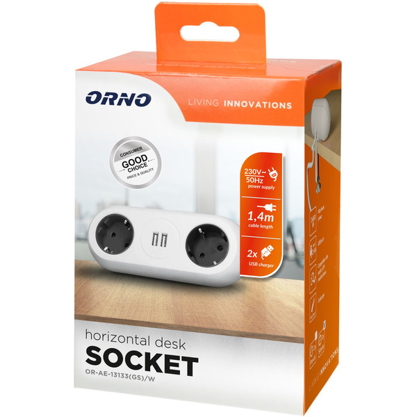 Блок розеточный Orno OR-AE-13133-W 1,4 м