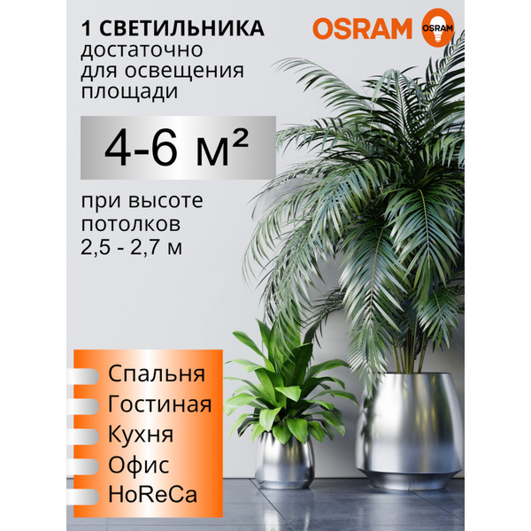 Настенно-потолочный светильник OSRAM CL RCMS 18W840 черный