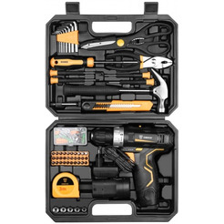 Дрель-шуруповерт Deko GCD12DU3 SET 104 (063-4133) с 2-мя АКБ, кейс, набор оснастки