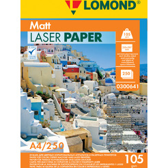 Фотобумага Lomond матовая двусторонняя А4 105 г/кв.м. 250 листов (0300641)