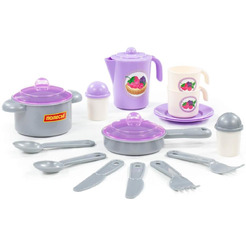 Набор игрушечной посуды Полесье Настенька 79916 (на 2 персоны)