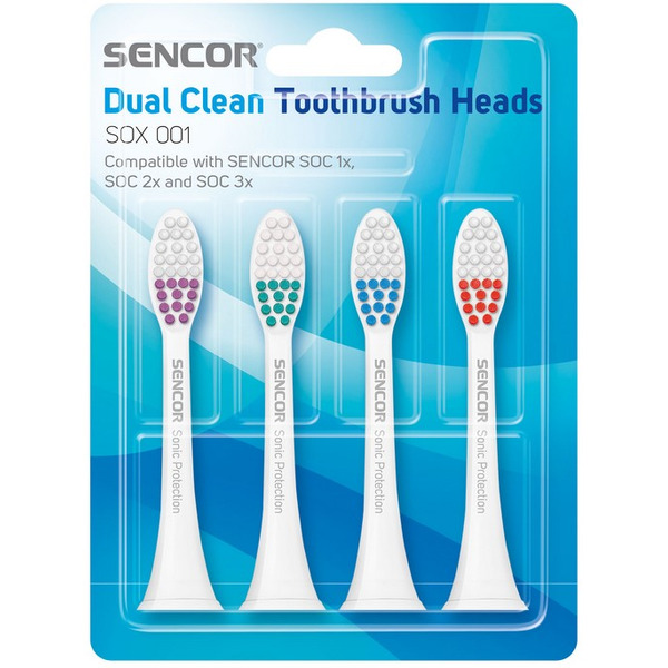 Комплект сменных насадок для электрических зубных щеток SENCOR SOX 001 (4 шт.)