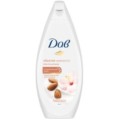 Крем-гель для душа  DOVE (ДАВ) Миндальное молочко с ароматом гибискуса 225мл