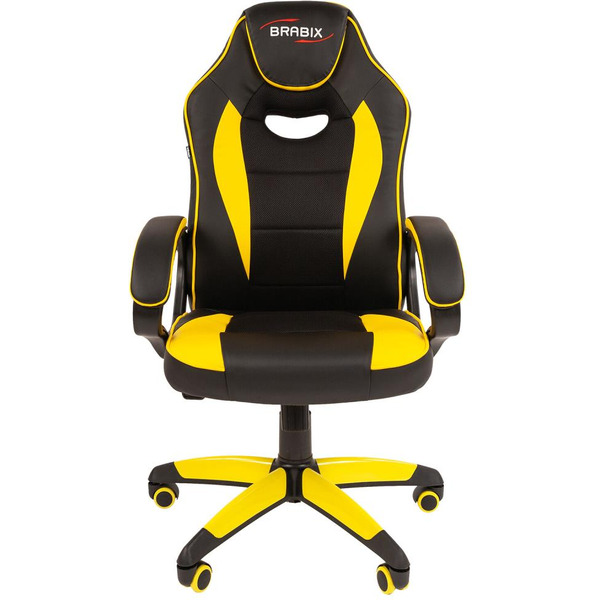 Кресло Brabix GM-162 (черный/желтый)