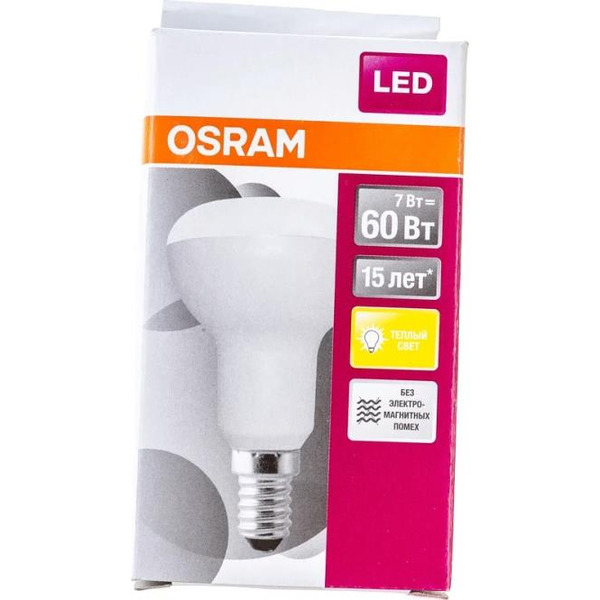 Лампа светодиодная OSRAM R50 7W 3000K E14