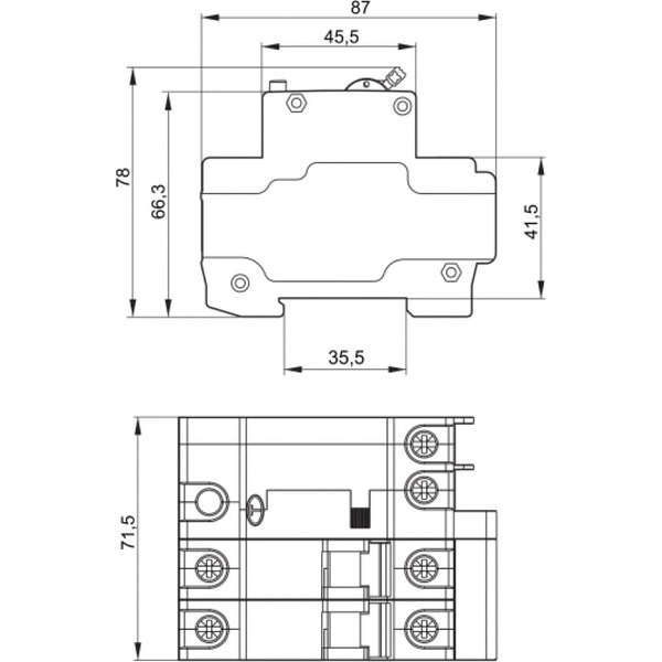 Дифференциальный автомат IEK 2P 63А 30мА тип AC AR-R10N-2-063C030
