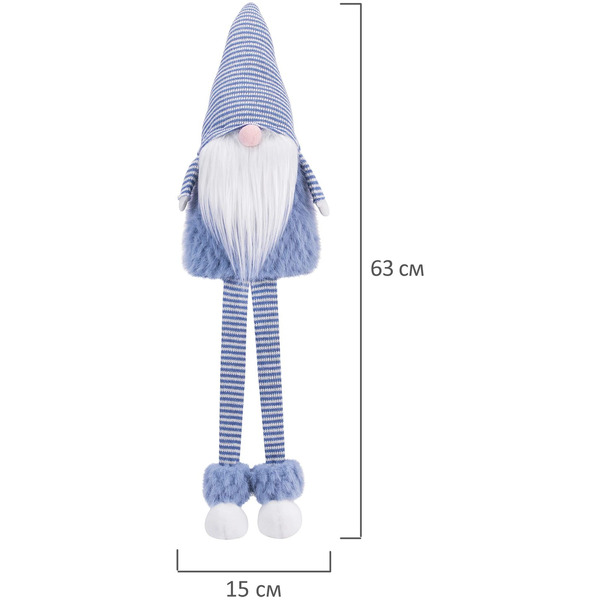 Украшение новогоднее интерьерное ЗОЛОТАЯ СКАЗКА Гном в костюме 592568