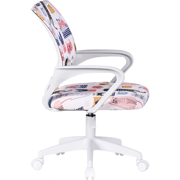 Детское компьютерное кресло DEFENDER Fiesta белый+принт Коты (64815)