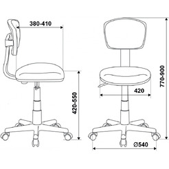 Кресло детское Бюрократ CH-W 299/SD/TW-18 (сетка салатовый TW-03A TW-18)