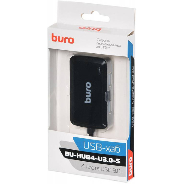 USB-хаб Buro BU-HUB4-U3.0-S