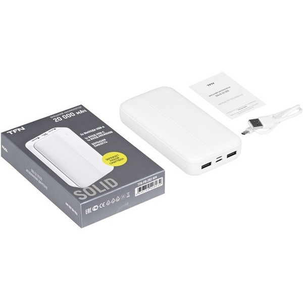 Портативное зарядное устройство TFN Solid 20000mAh TFN-PB-282-WH (белый)