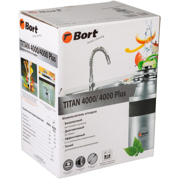 Измельчитель пищевых отходов Bort Titan 4000 Plus 91275776