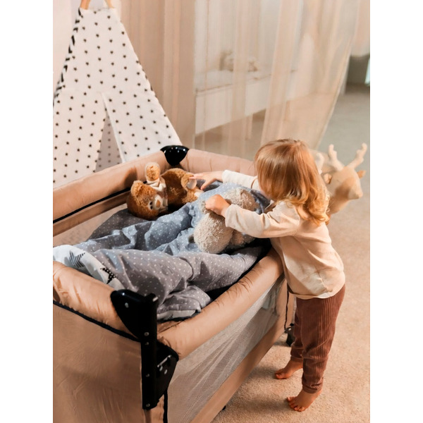 Кровать-манеж Martin Noir Nearby (Elan Вrown)