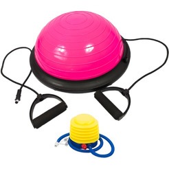 Балансировочная платформа AMETIST BOSU ball 45 см (розовый)