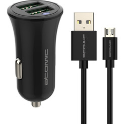 Автомобильное зарядное устройство с кабелем ATOMIC C240М