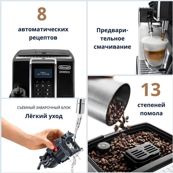 Кофемашина DeLonghi Dinamica ECAM350.55.B