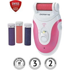 Педикюрный прибор для удаления мозолей POLARIS PSR0801 (бело-розовый)