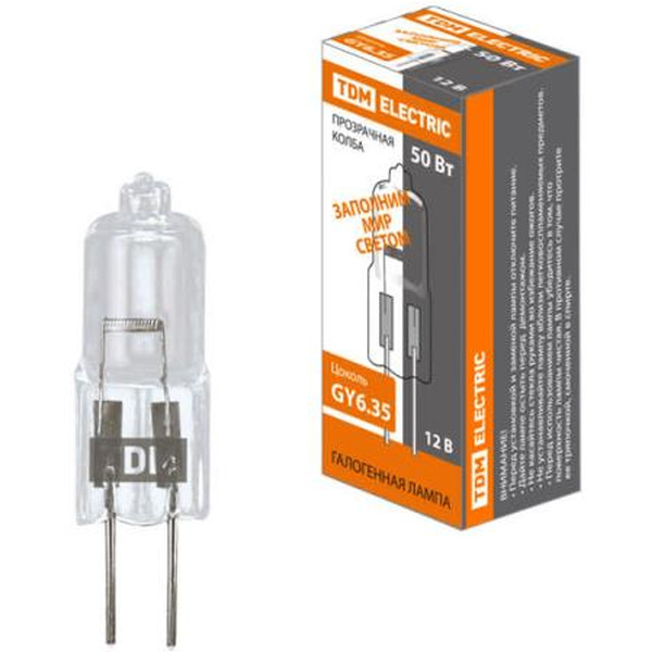 Лампочка TDM JC - 50 Вт - 12 В - GY6.35 SQ0341-0063