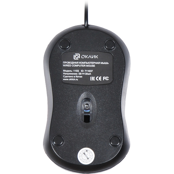 Мышь Oklick 115S (черный/красный)