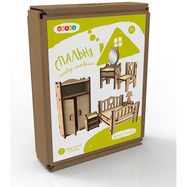 Аксессуары для кукольного домика Woody Спальня 02178