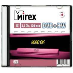 DVD+RW диск MIREX 4.7Gb 4x Mirex slim UL130022A4S