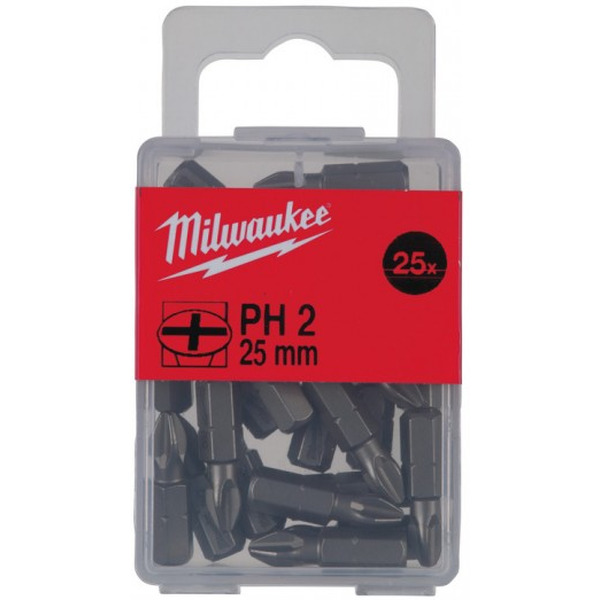 Бита MILWAUKEE PH2 25 мм (25 шт.) 4932399587
