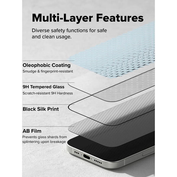 Защитное стекло Ringke EASY SLIDE 2шт для iPhone 17 Pro Max