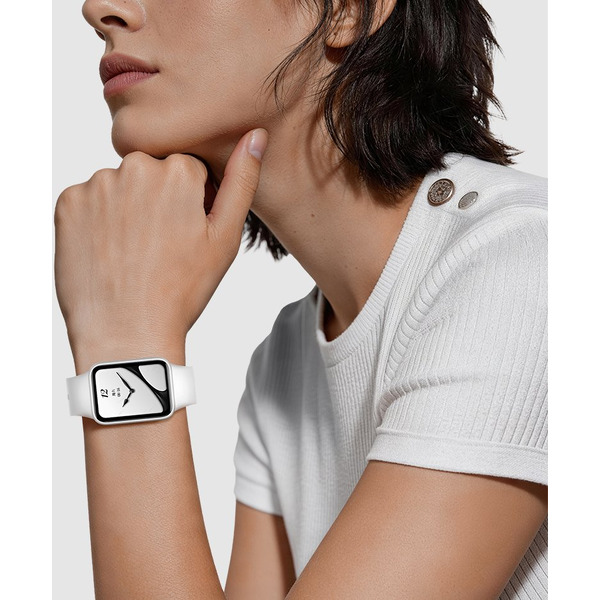 Фитнес-браслет Xiaomi Smart Band 10 Pro BHR095AGL (белая керамика, с белым силиконовым ремешком)