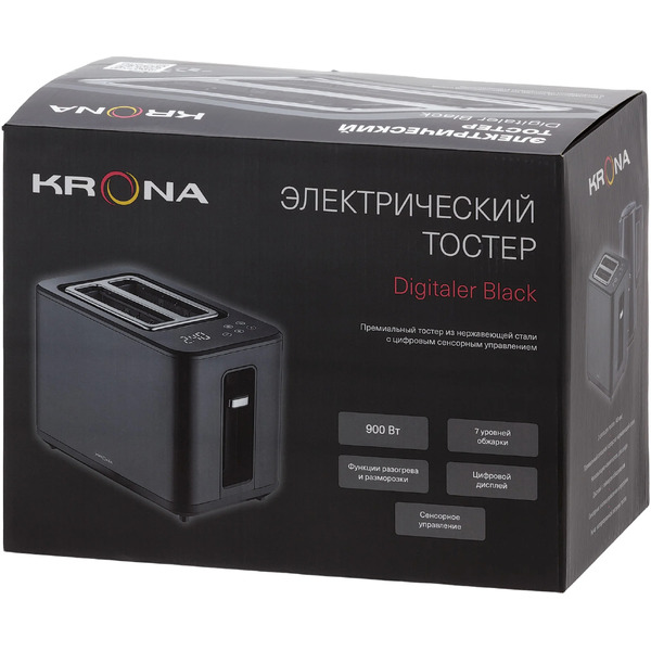 Тостер KRONA Digitaler Black