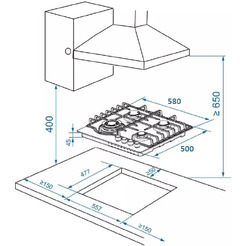 Газовая варочная панель ZORG HAG63 FDW GR