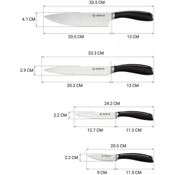 Набор ножей POLARIS Stein-4SS