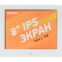 Цифровая фоторамка Digma PF-843 (белый)