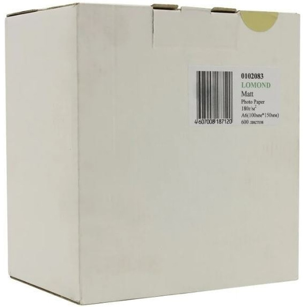 Фотобумага Lomond Матовая А6 180 г/кв.м. 600 листов (0102083)