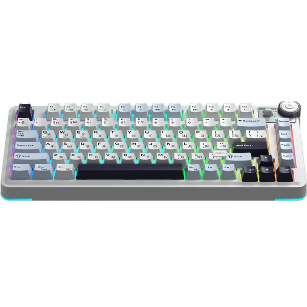 Клавиатура AULA AU75 (LIght Blue-White-Dark Purple,Star vector switches)