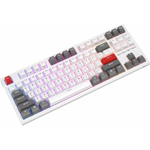 Клавиатура Royal Kludge RK-R87 White/Gray/Red (Brown switch)