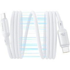 Кабель Baseus PicoGo Magnetic Liquid Silicone Fast Charging Cable USB-C to USB-C (1м, белый)
