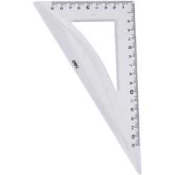 Набор линеек DELI PIONEER G00512 прозрачный, 4 предмета, (линейка 30 см, 2 треугольника, транспортир)
