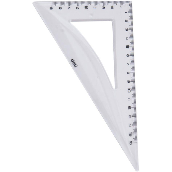 Набор линеек DELI PIONEER G00512 прозрачный, 4 предмета, (линейка 30 см, 2 треугольника, транспортир)
