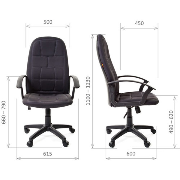 Кресло офисное Chairman 737 (черный)